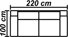 Canapea 2,5L Fixă