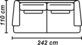 Canapea 3L Fixă
