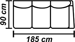 Canapea 3L Fixă 1B S/D