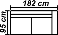 Canapea 2,5L Fixă 1B S/D