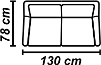 Banchetă 2L picior metal